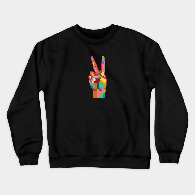 Peace Sign Crewneck Sweatshirt by BarnawiMT